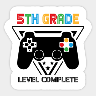 5th Grade Level Complete Graduation Gamer Boys Kids Sticker